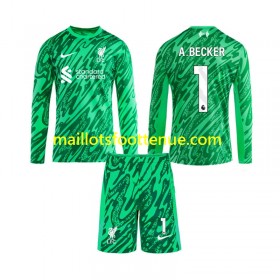 Maillot/Tenue Liverpool Alisson Becker 1 Gardien Enfant Exterieur 2024/2025 Manche Longue
